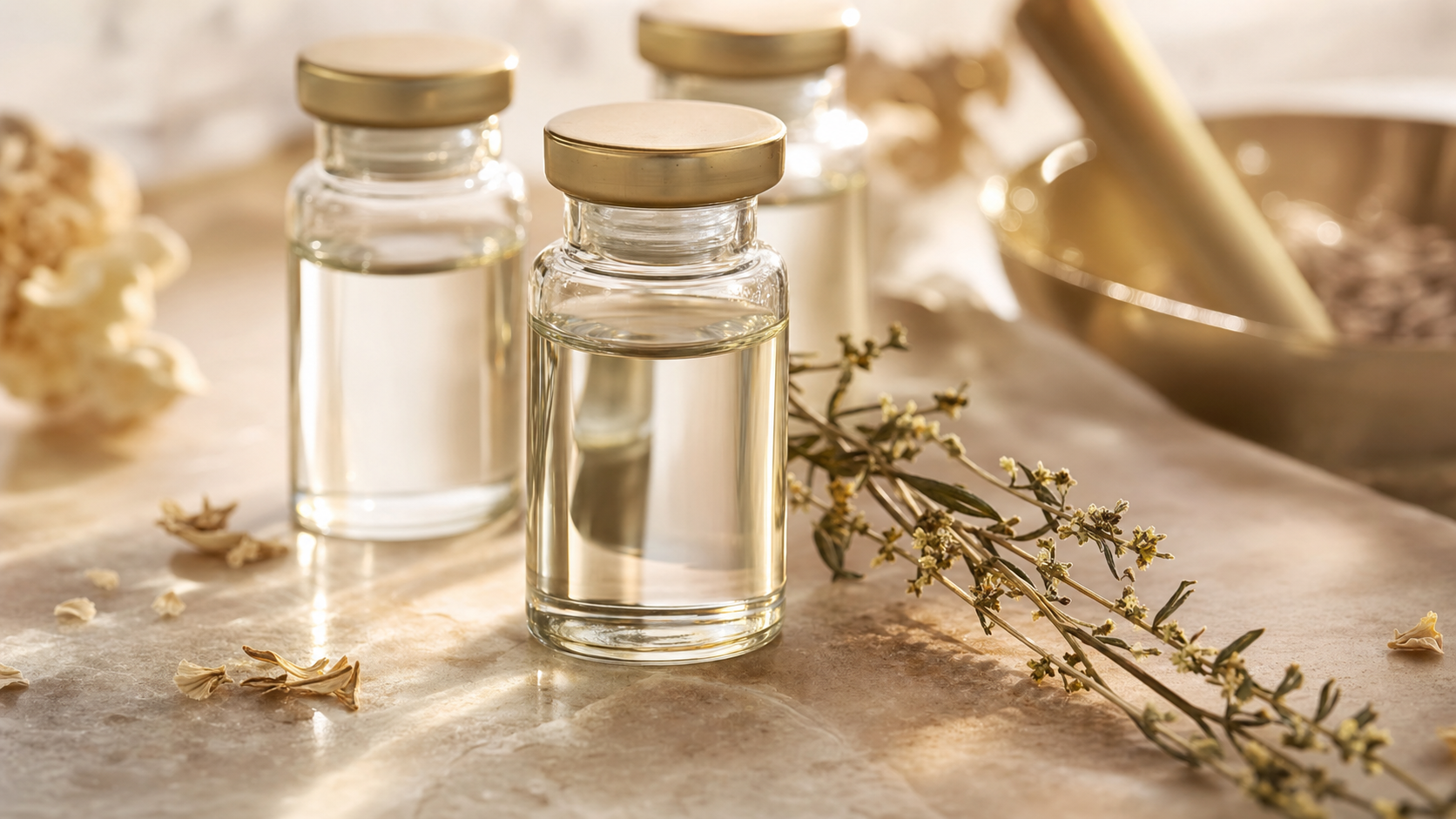 Peptide vials with botanicals — women's peptide science